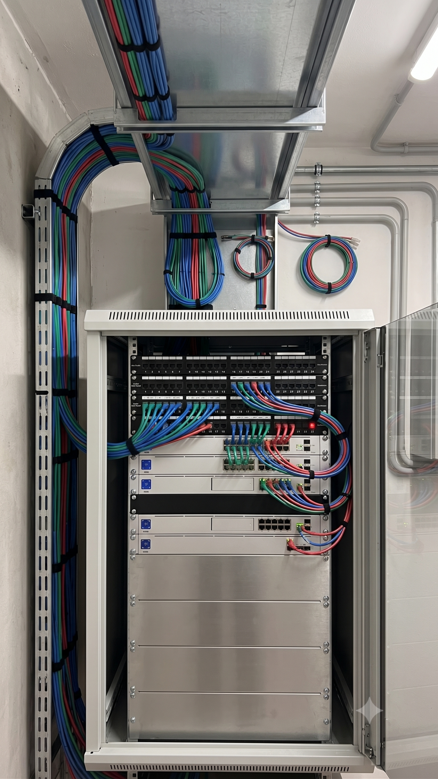 Allestimento Armadio Rack e Cablaggio Strutturato Dati